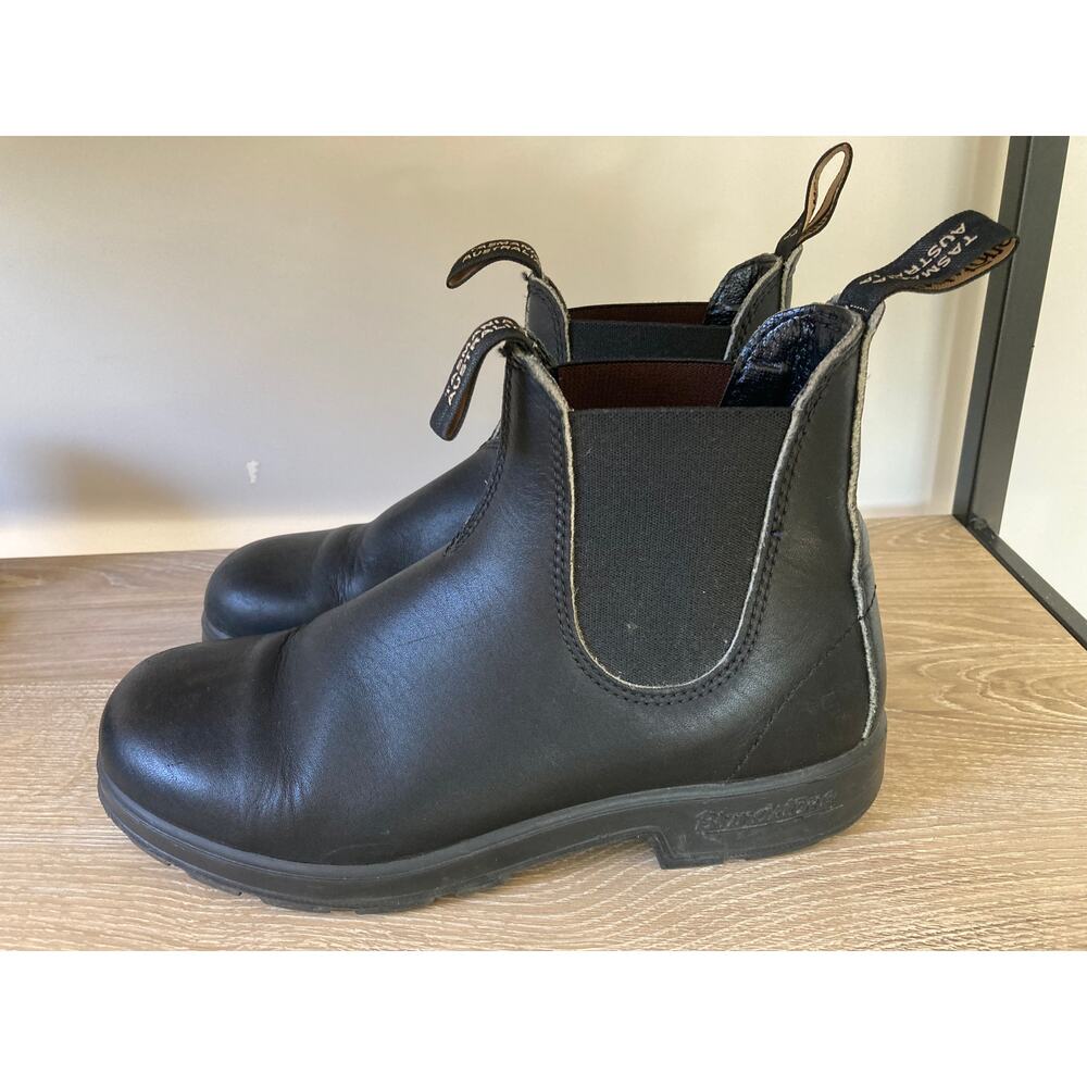 Blundstone Black Leather Chelsea Boots Classic Ankle Pull-On Boots - Picture 6 of 8